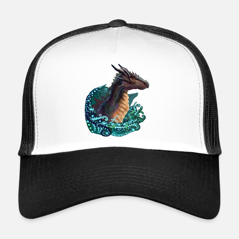 Drachen - Trucker Cap - Weiß/Schwarz