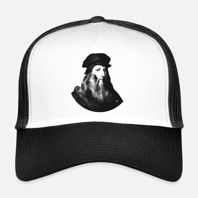 Leonardo Da Vinci - Trucker Cap - Weiß/Schwarz