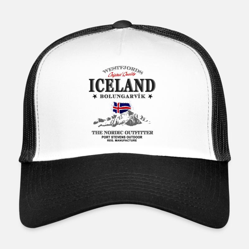 Iceland - Trucker Cap - Weiß/Schwarz
