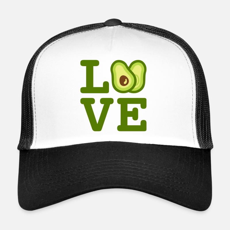 avocat - Casquette trucker  - blanc/noir