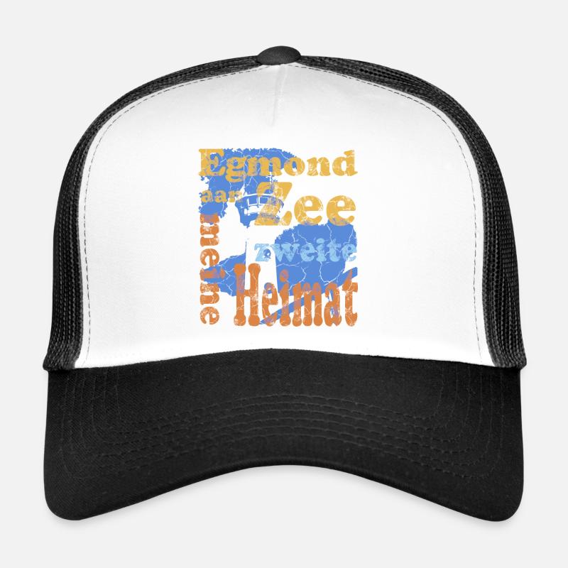 Egmond aan Zee - Trucker Cap - Weiß/Schwarz