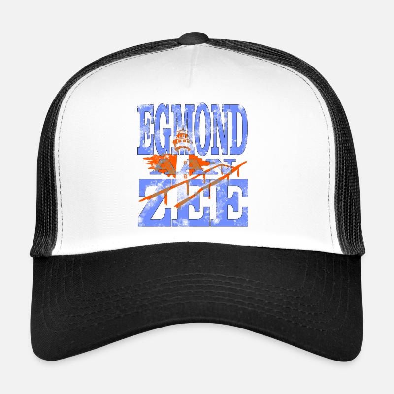 Egmond aan Zee - Trucker Cap - Weiß/Schwarz