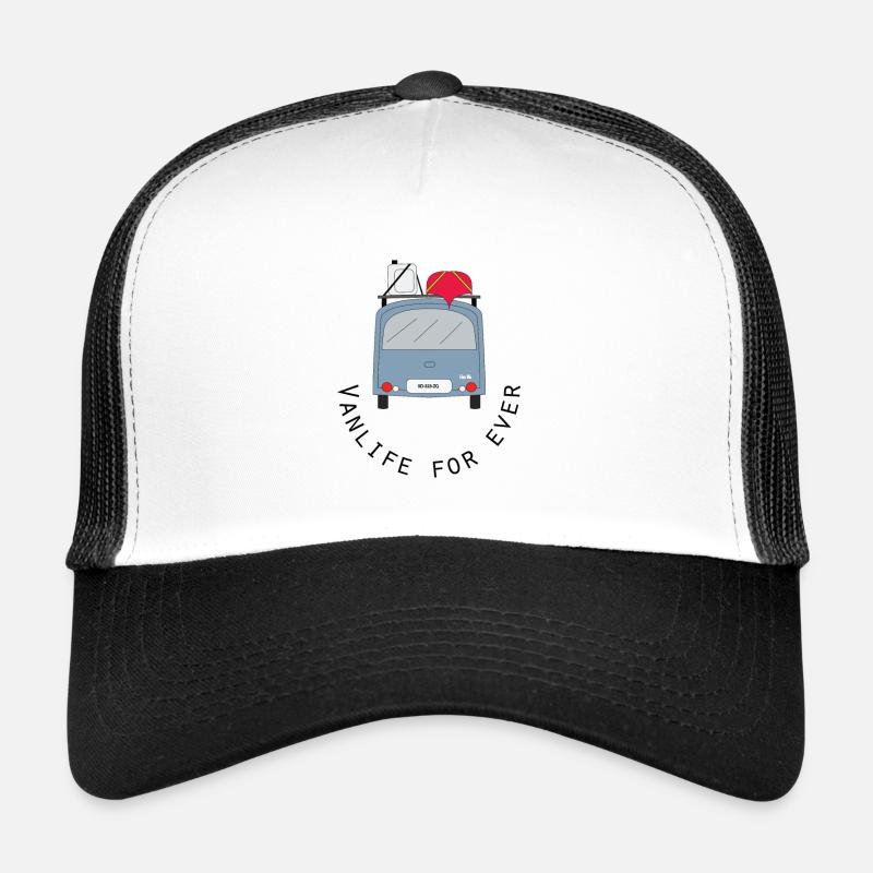 Van life for ever - Casquette trucker  - blanc/noir