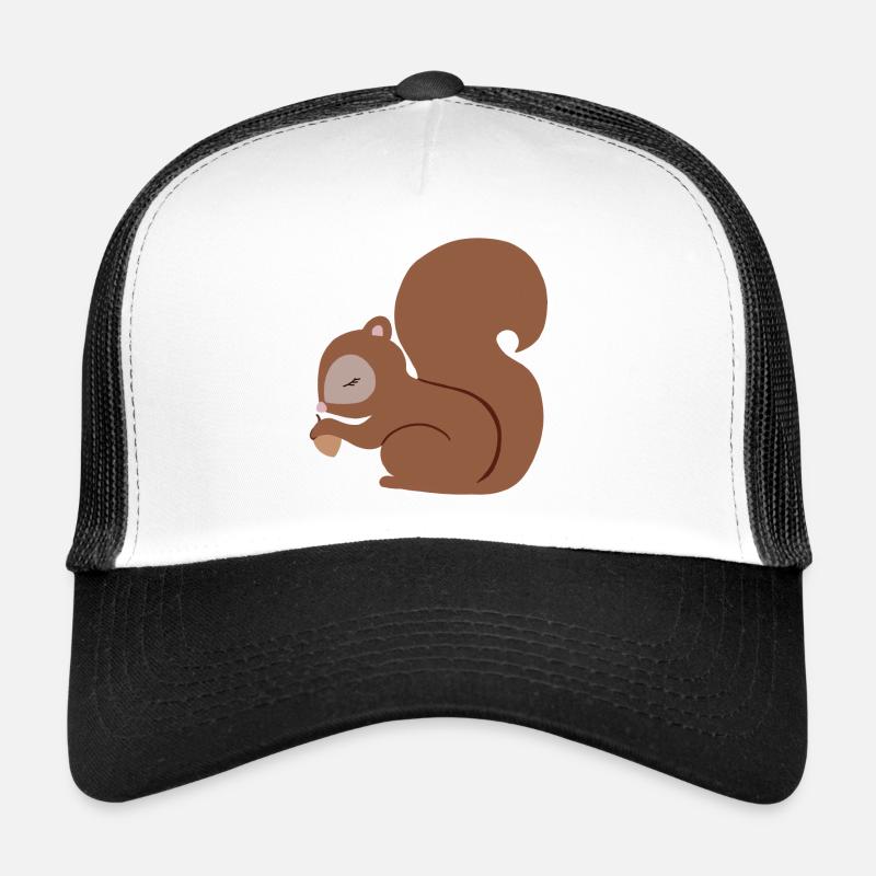 Écureuil doux avec gland Casquette trucker 