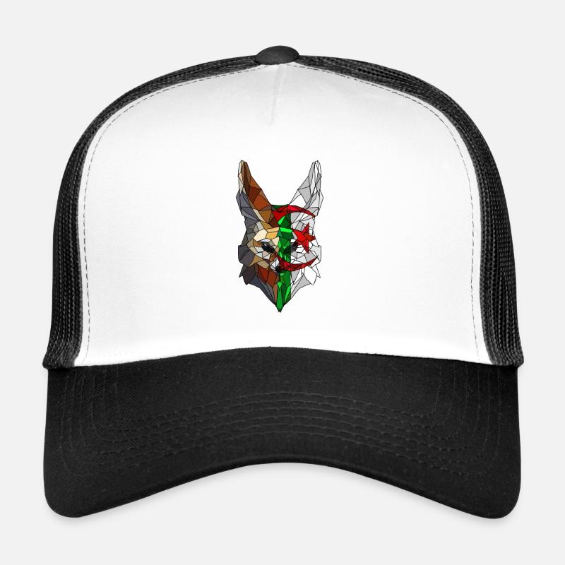 Fennec et drapeau de l'Algérie en polysphère Casquette trucker 