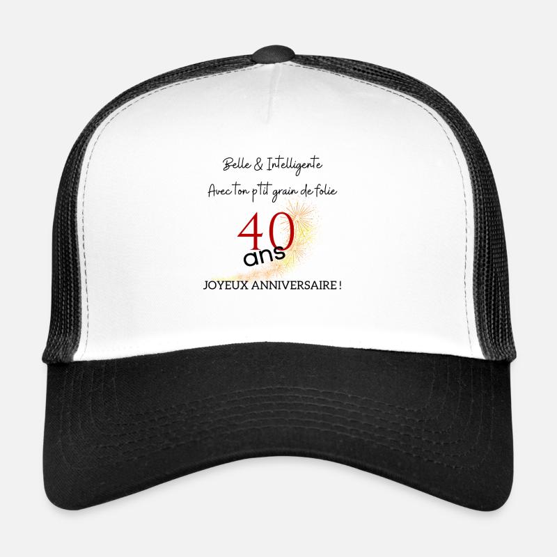 anniversaire 40 ans Casquette trucker 