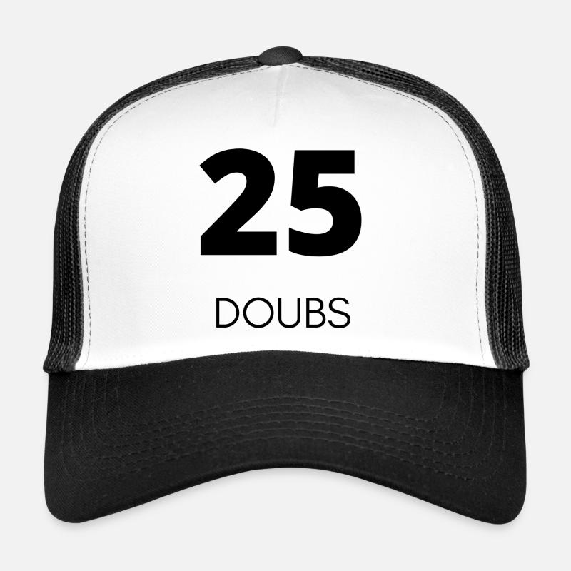 25 Doubs - Casquette trucker  - blanc/noir