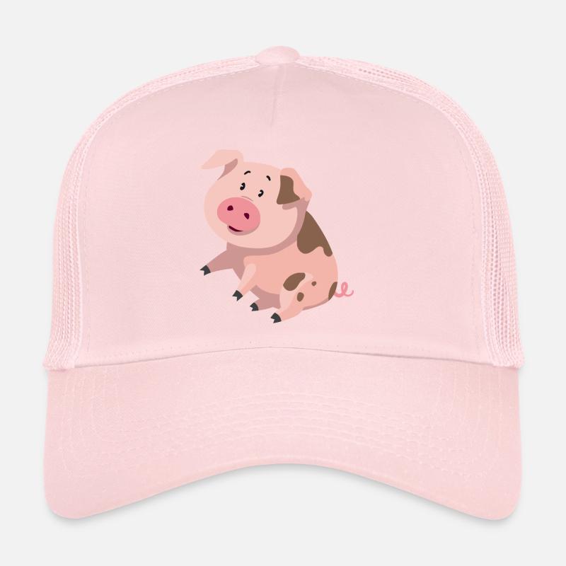 Petit Cochon Illustration – Motif d’animal mignon Casquette trucker 