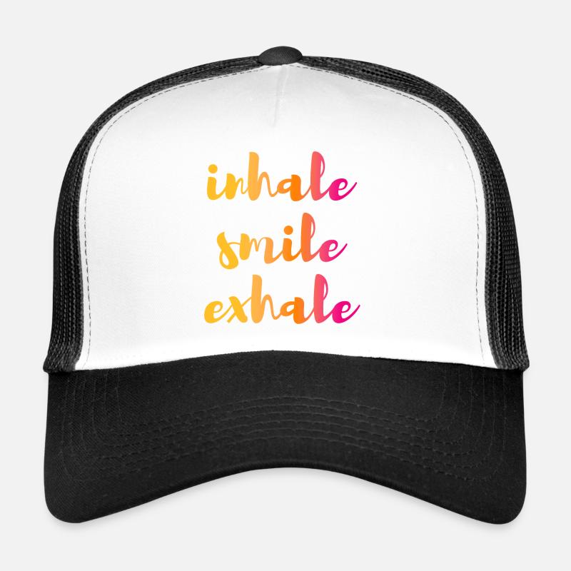 Citation de yoga Inhale Inhale Exhale Gradient om Casquette trucker 