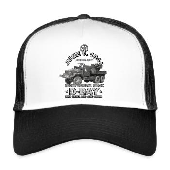 D-DAY M35A1 TACTICAL TRACK US ARMY - Trucker Cap - white/black - Front
