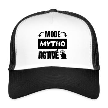mode mytho - Casquette trucker  - blanc/noir - Devant