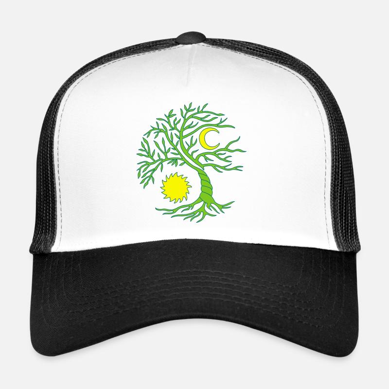 Baum des Lebens Sonne und Mond Trucker Cap