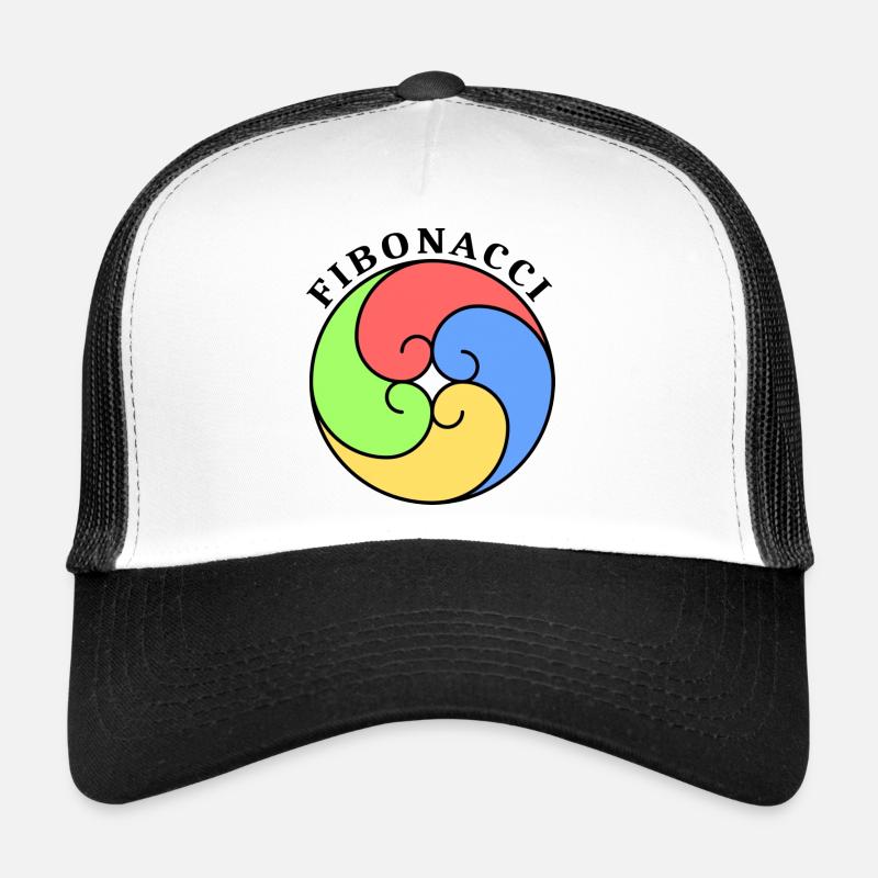 Fibonacci - Casquette trucker  - blanc/noir