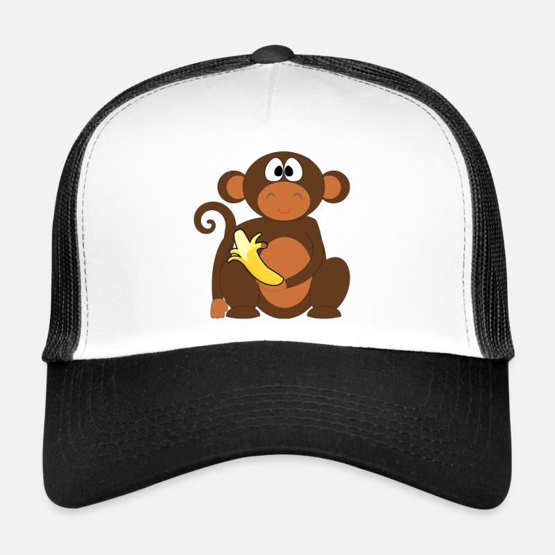 Ben mit Banane - Trucker Cap - Weiß/Schwarz