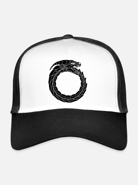 Devouring Black Dragon - Trucker Cap - white/black - Front