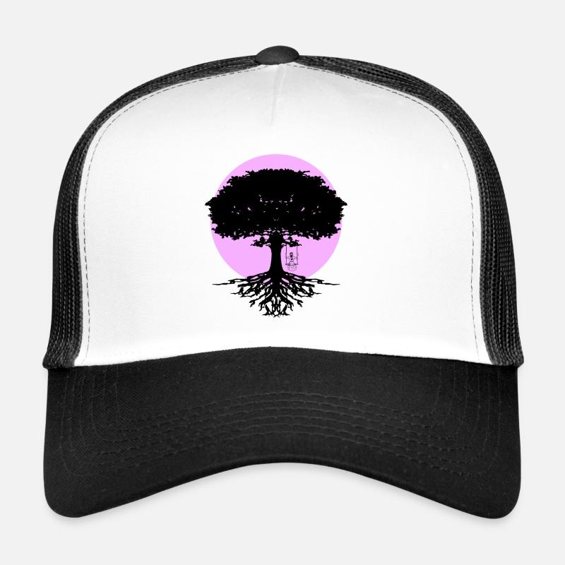 Girl rocks on the tree - Trucker Cap - white/black