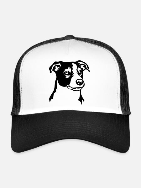 Jack Russell Terrier Head - Trucker Cap - white/black - Front