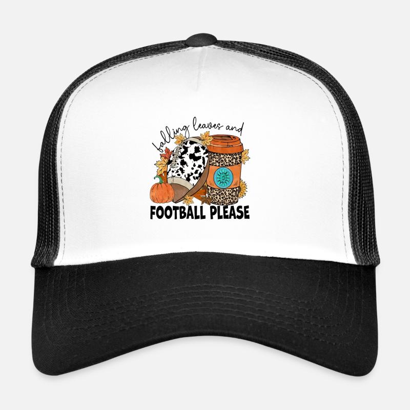Falling Leaves and Football Please - Trucker Cap - white/black