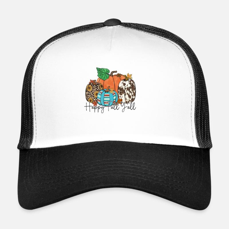 Joyeux automne à tous - Casquette trucker  - blanc/noir
