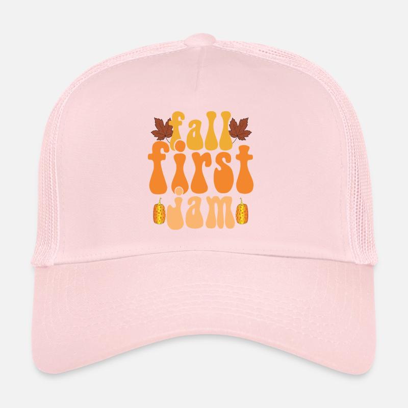 Fall First Jam, Happy Fall y'all Trucker Cap