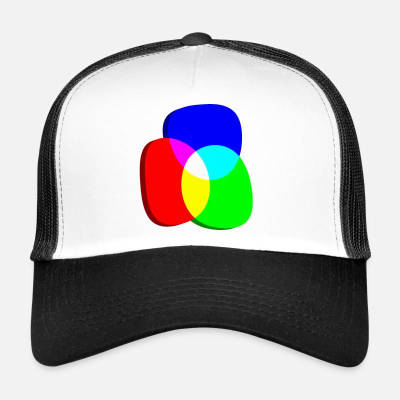 RGB color wheels eccentric Trucker Cap