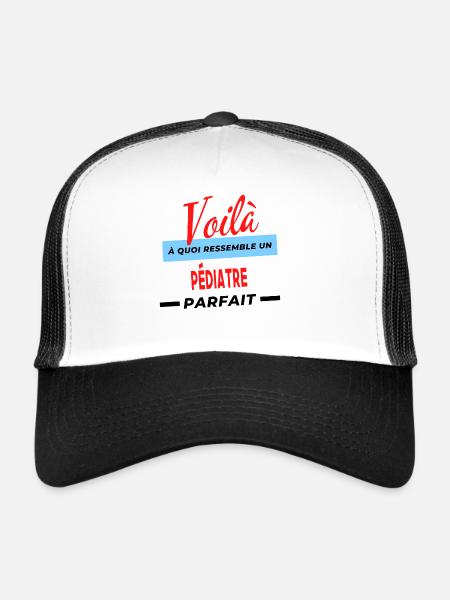 Voilà a quoi ressemble un PÉDIATRE Humour - Casquette trucker  - blanc/noir - Devant