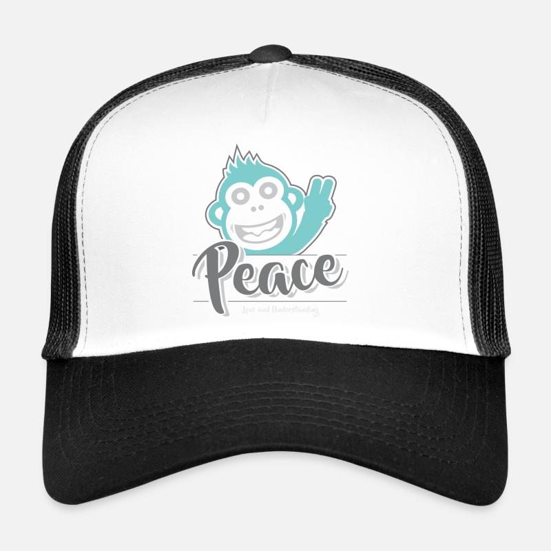 Peace love and understanding - Trucker Cap - white/black
