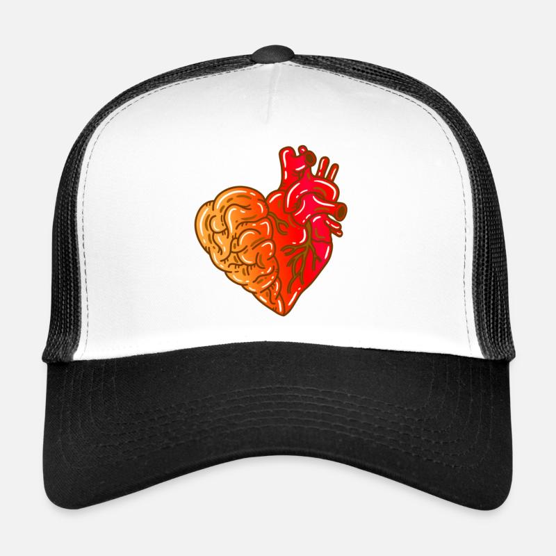Heart Brain Trucker Cap