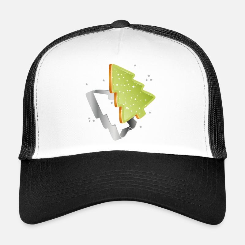 Biscuits au sapin de Noël avec glaçage vert Casquette trucker 