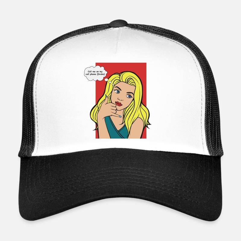 Blonde pop art avec bulle de pensée Casquette trucker 