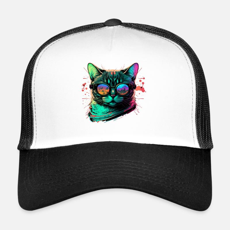 Chat rave Casquette trucker 