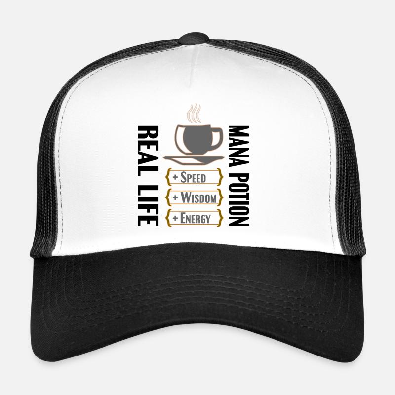 COFFE REAL LIFE MANA POTION - Trucker Cap - white/black