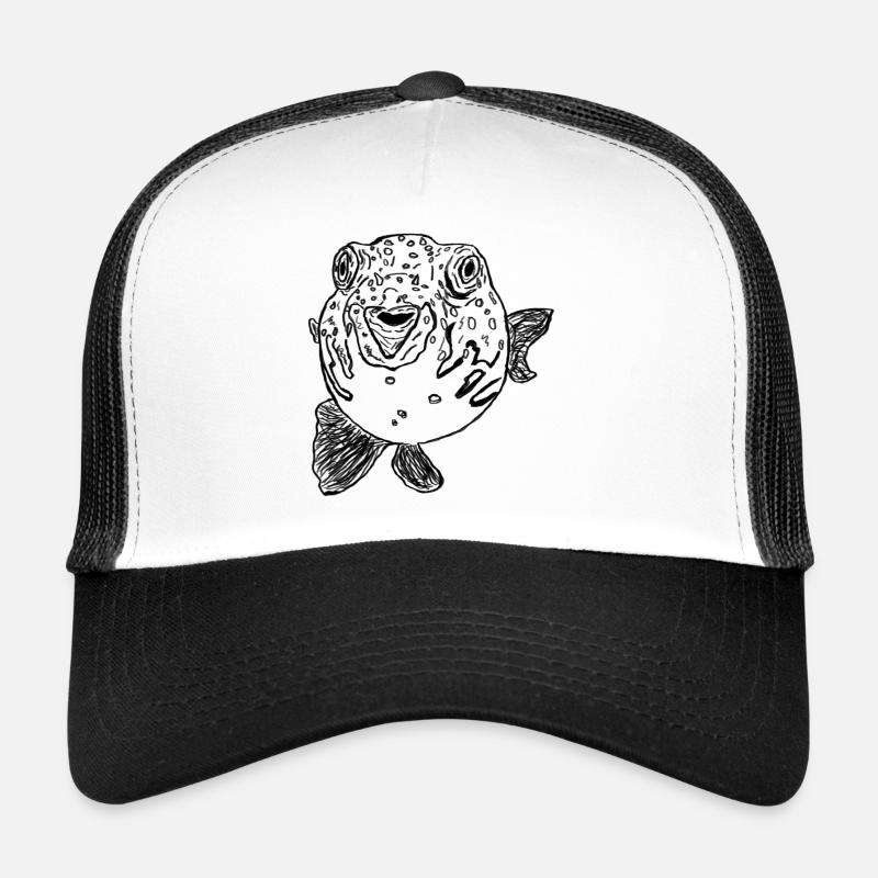 poisson-globe noir Casquette trucker 