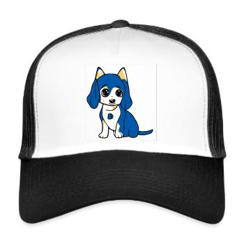 Cute Beautiful Chibi Dog - Trucker Cap - Weiß/Schwarz - Vorne