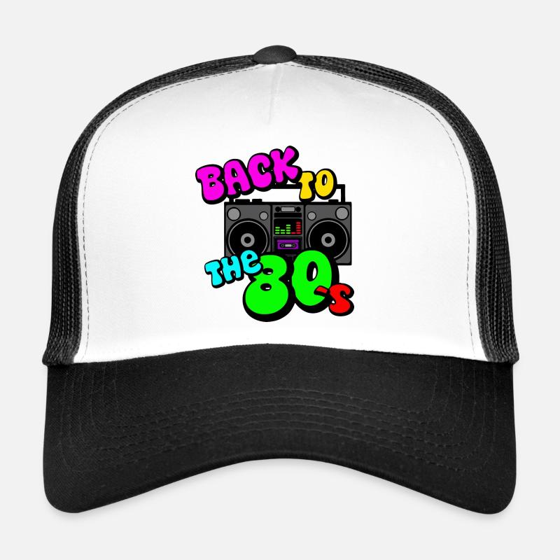 80er Party , Back to the 80 s (25) - Trucker Cap - Weiß/Schwarz