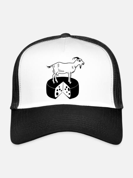 Goat on cheese - Trucker Cap - white/black - Front