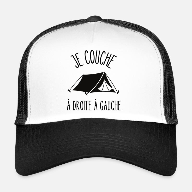 je couche à droite à gauche Casquette trucker 