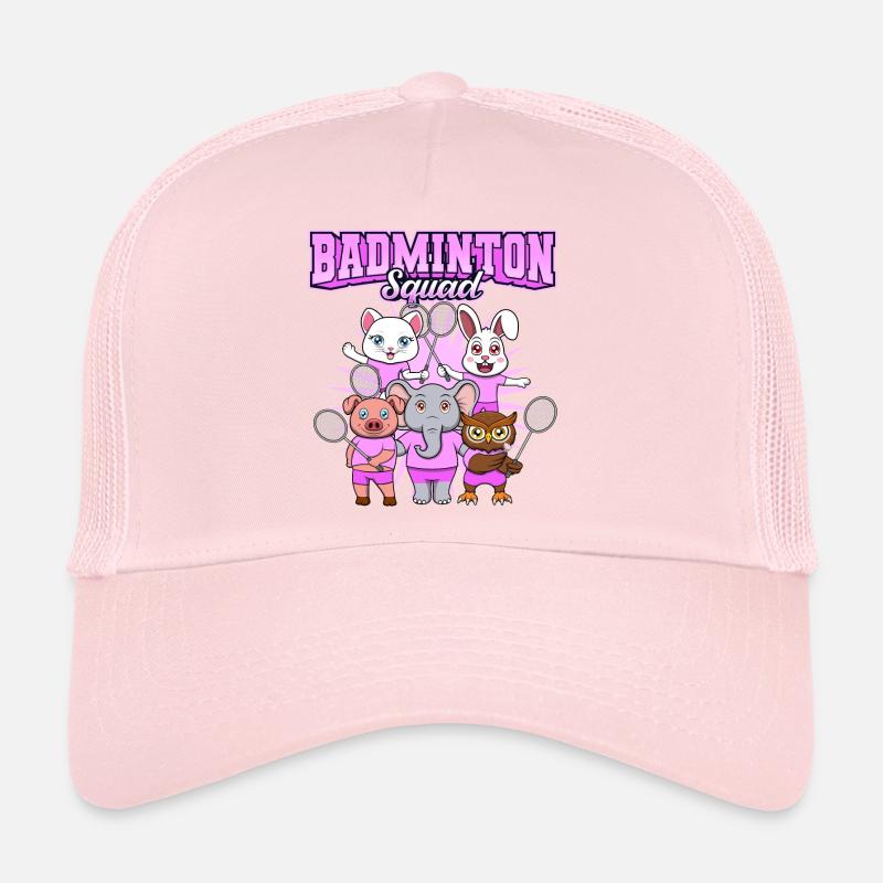 Shuttlecock Badminton Squad en forme d'animaux Casquette trucker 