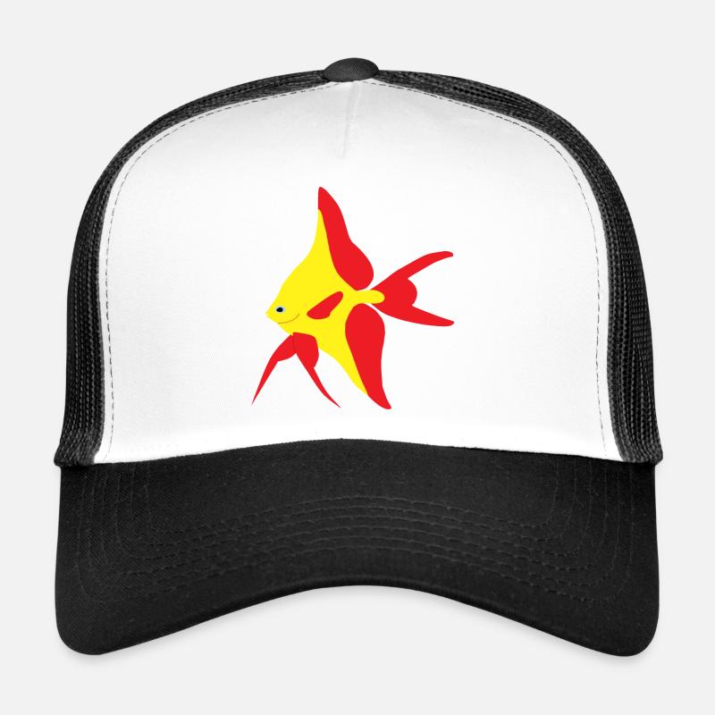 Red and yellow flag fish Trucker Cap