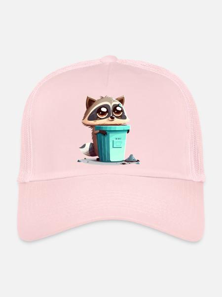 Trash Panda - Trucker Cap - pale pink - Front