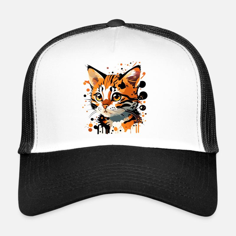 tabby kitten Trucker Cap