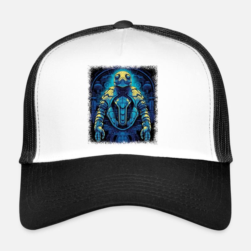 animals adventure tribal turtle gift statement - Trucker Cap - Weiß/Schwarz