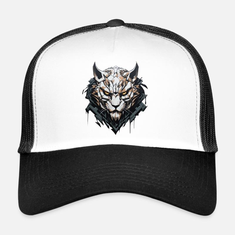 Geist des Waldes - Graffiti Stil - Trucker Cap - Weiß/Schwarz