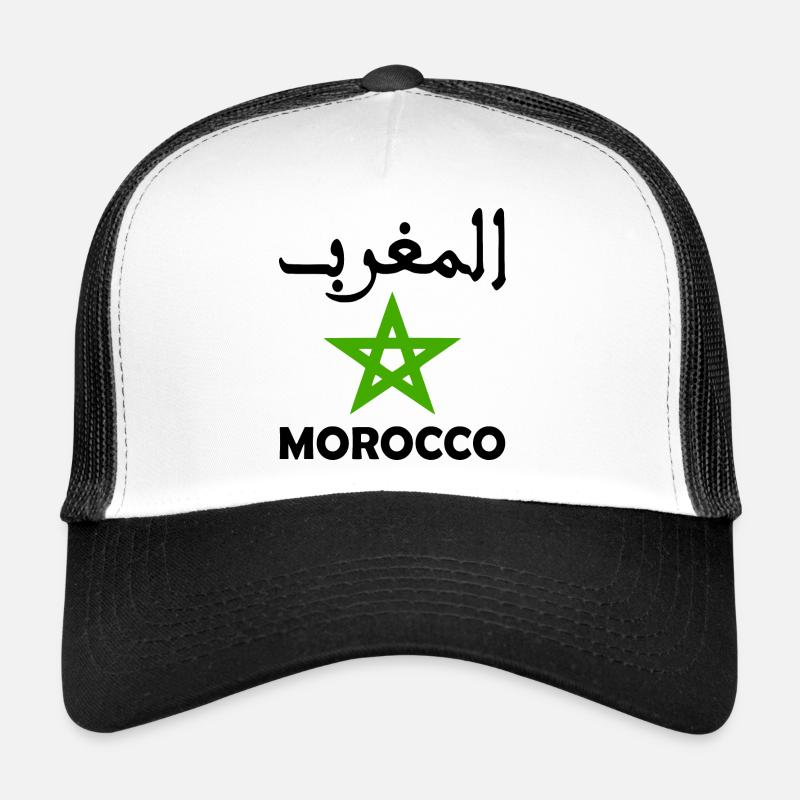 Marokko - Trucker Cap - Weiß/Schwarz