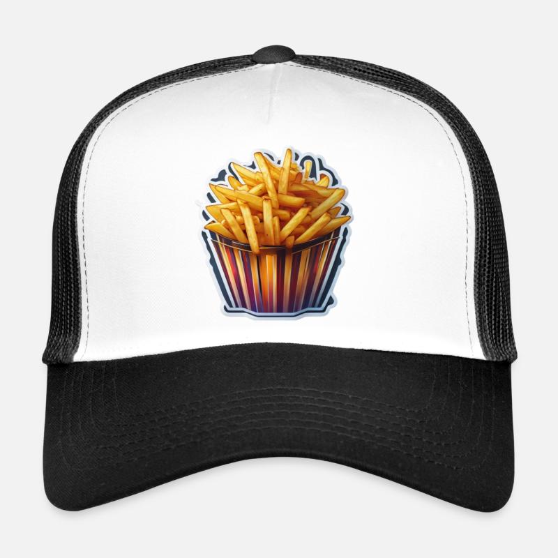 French fries - Trucker Cap - white/black
