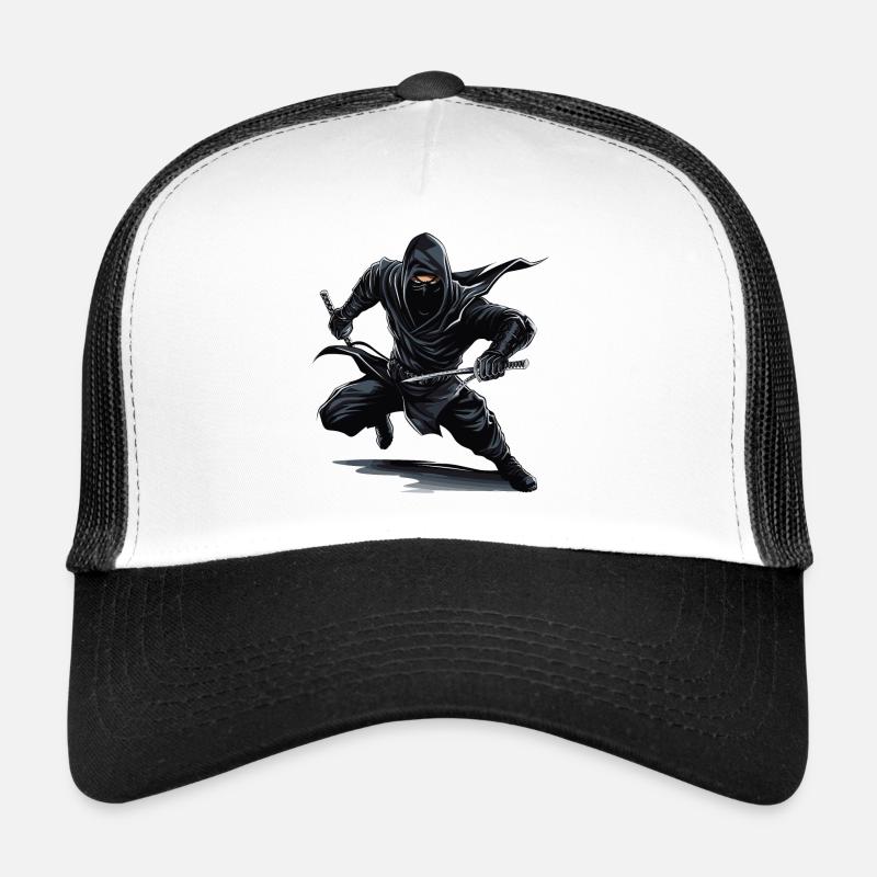 Ninja-Krieger - Trucker Cap - Weiß/Schwarz
