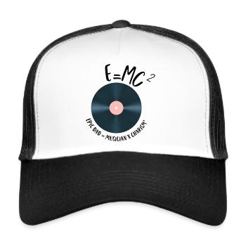 E=MC² Epic dad = Musician x Charism - Trucker Cap - white/black - Front