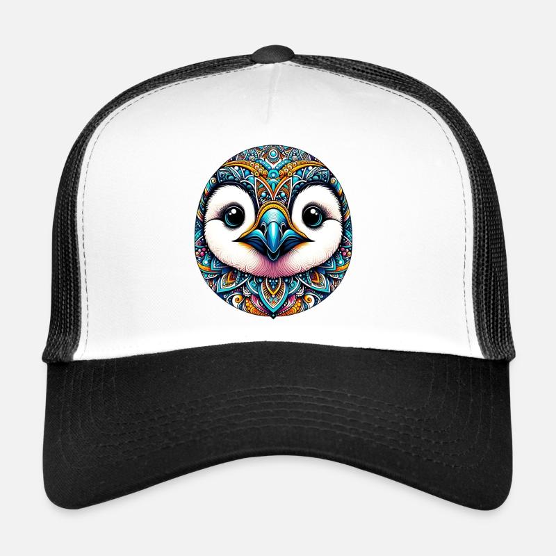 Pinguin mit Mandalas verziert Trucker Cap
