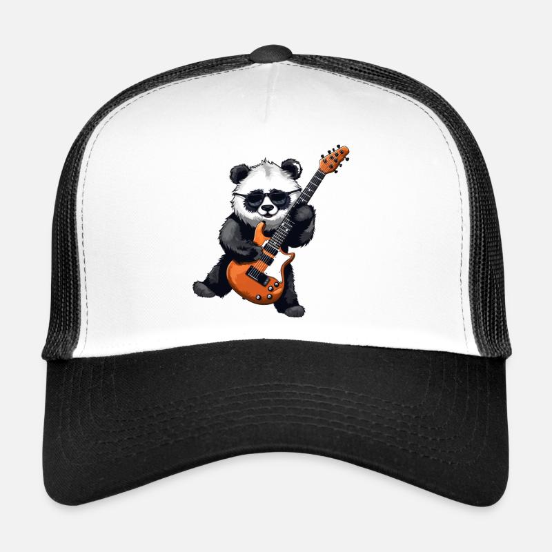 guitar, guitarist, playing guitar - Trucker Cap - white/black