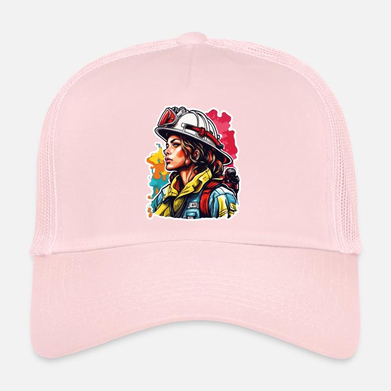 Firefighter / Fire / Fire / Extinguish / Heroine Trucker Cap